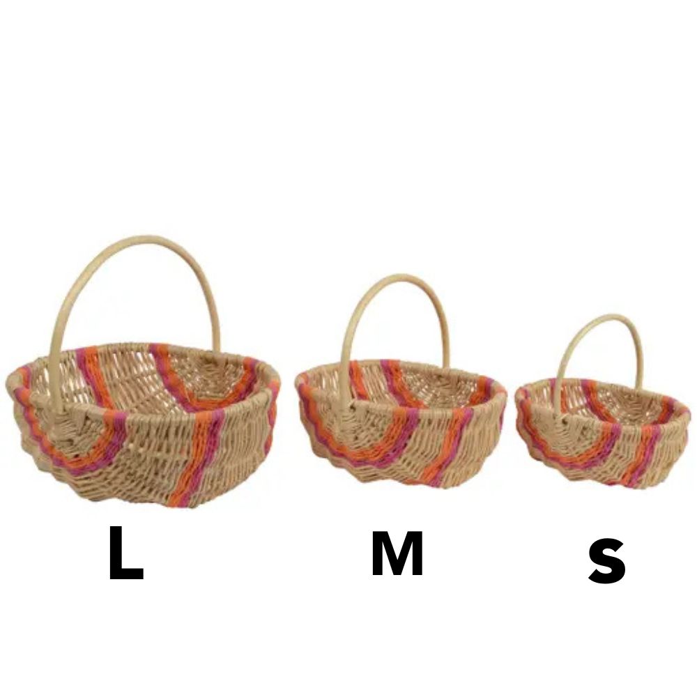 Decoris Large Oval Willow Basket with Handle