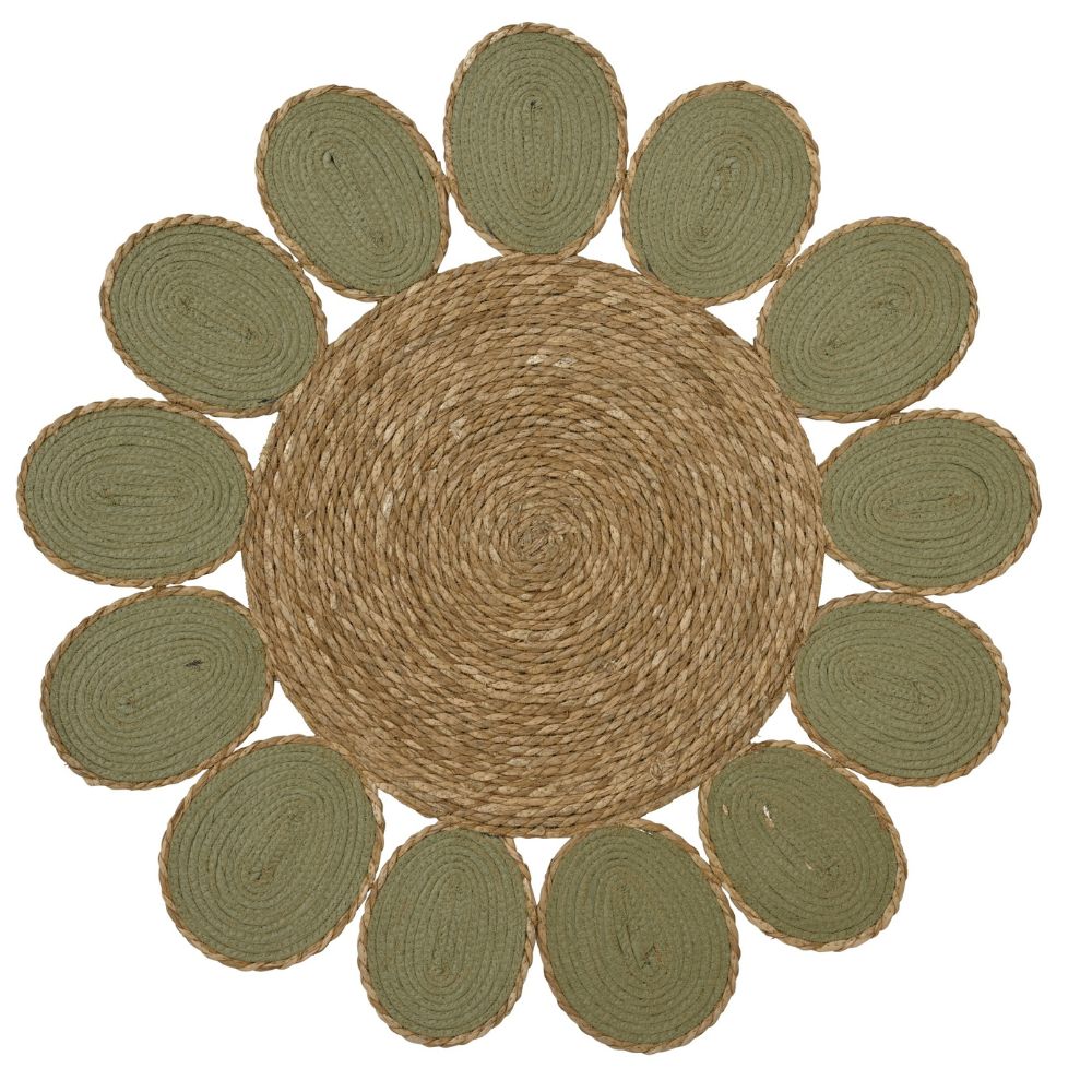 Decoris Sea Grass Flower Rug - Green