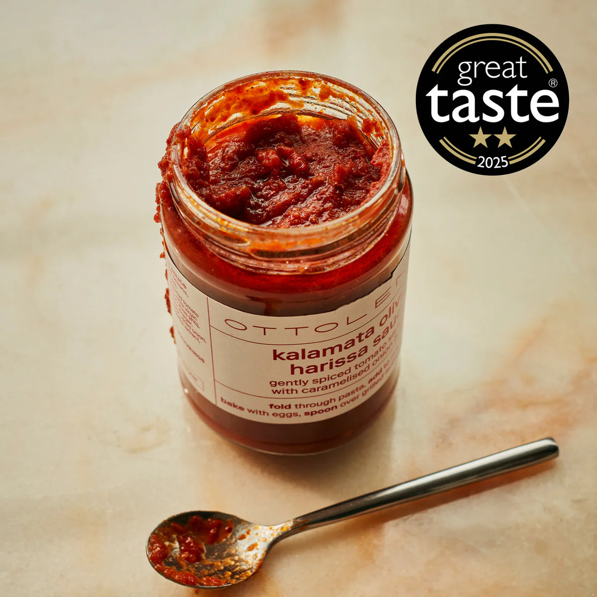 Ottolenghi 350g Kalamata Olive and Harissa Sauce