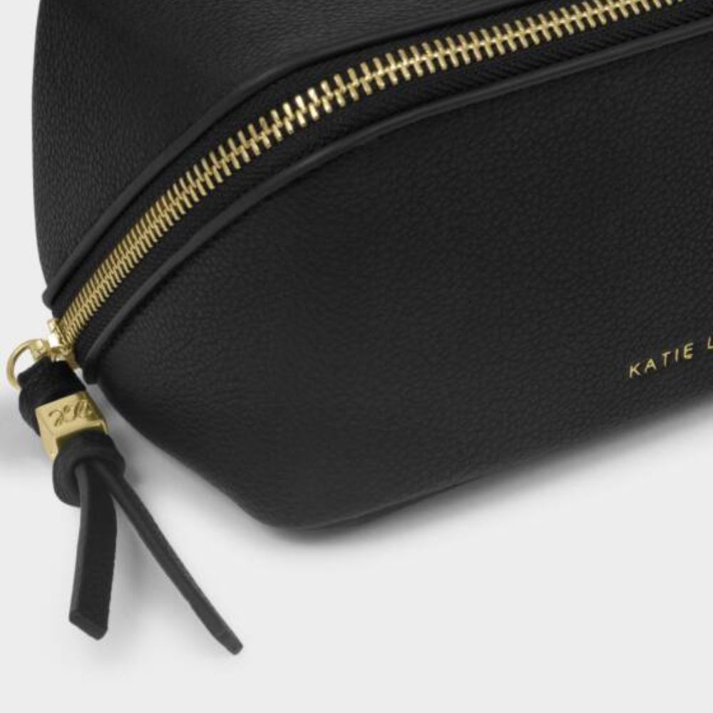 Katie Loxton Black Fold-Out Mirror Makeup Bag