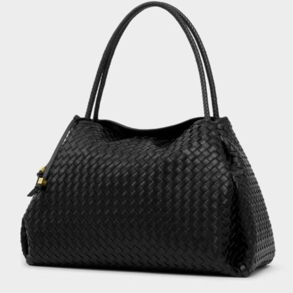 Katie Loxton Black Nova Hand Woven Large Shoulder Bag