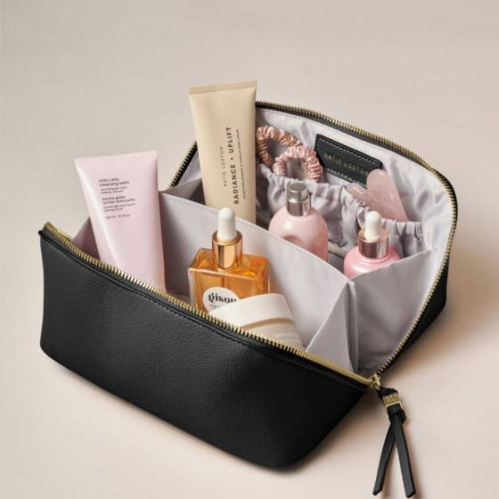 Katie Loxton Black Soho Medium Makeup & Wash Bag