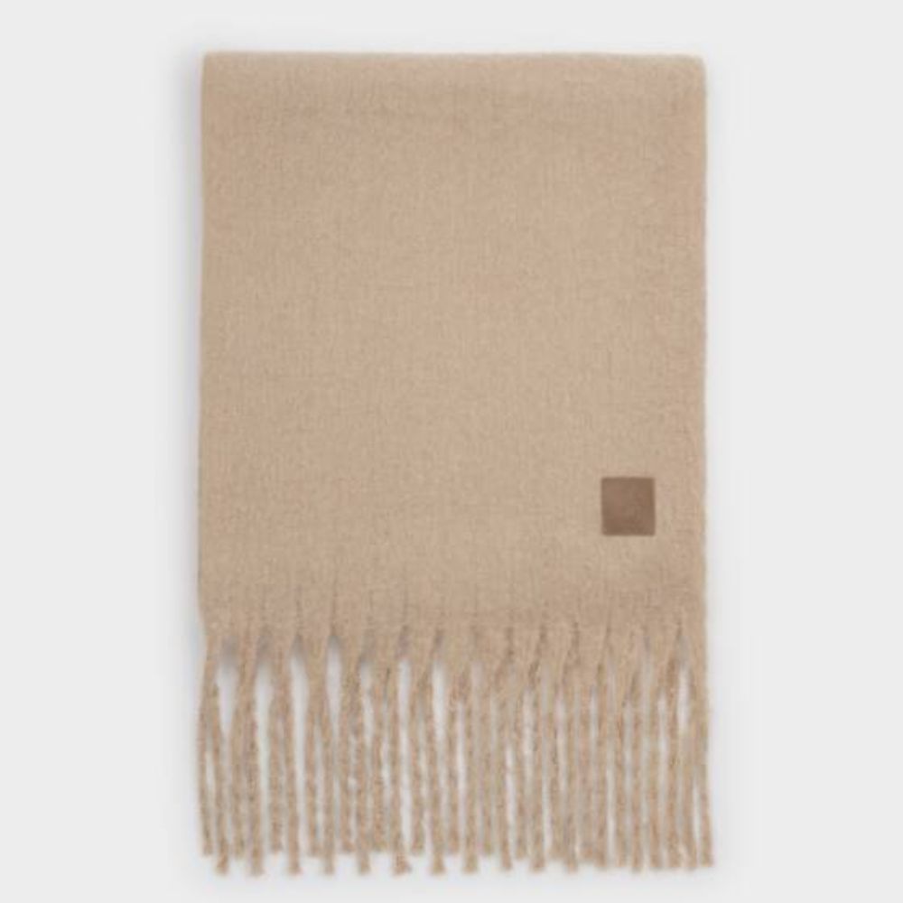 Katie Loxton Blush Taupe Oversized Recycled Tassel Scarf