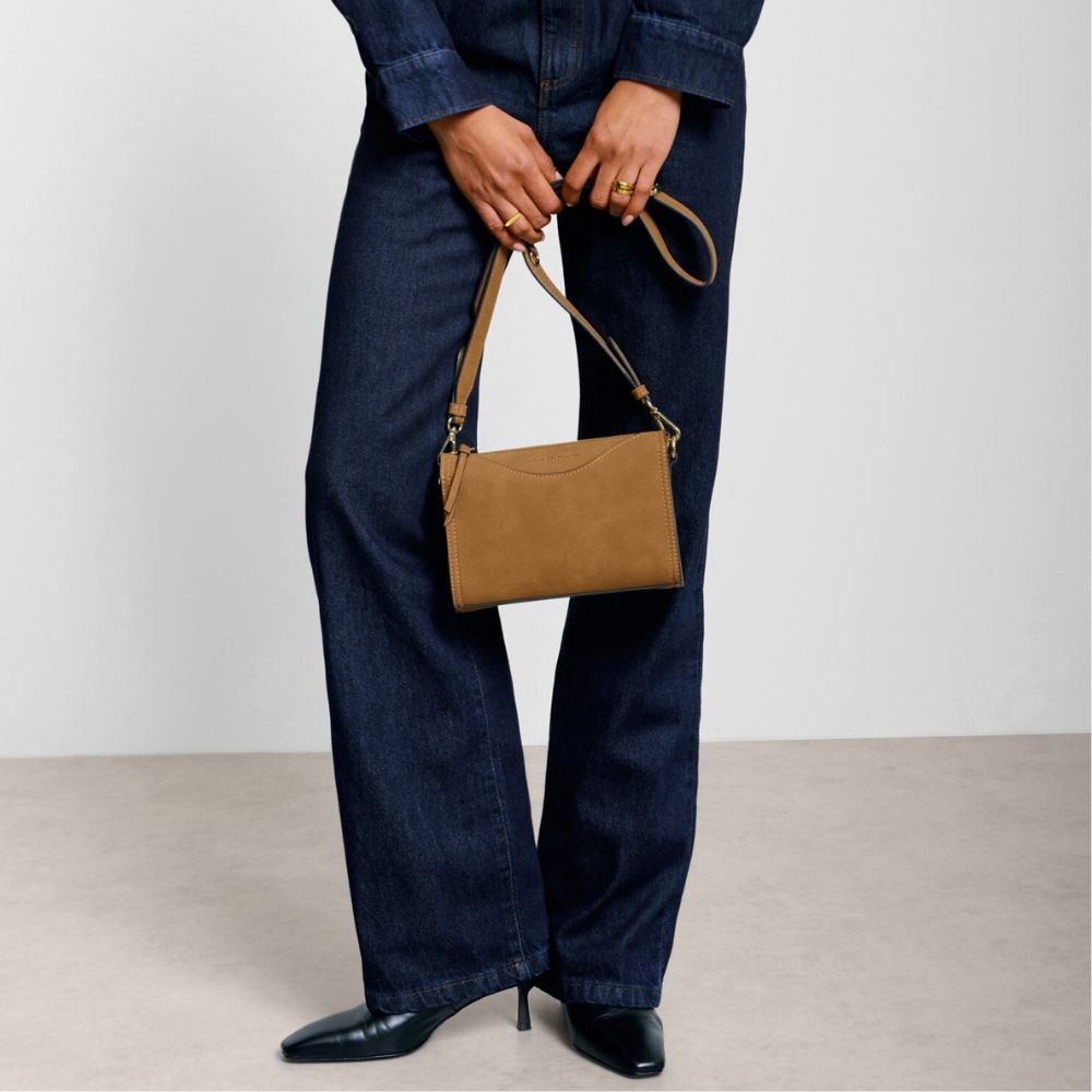 Katie Loxton Caramel Alba Suedette Crossbody Bag