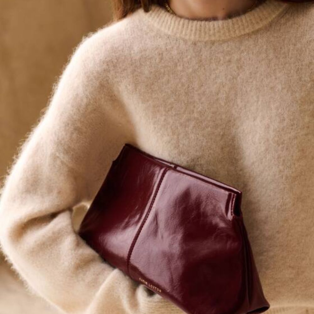 Katie Loxton Cherry Laila Patent Crackle Clutch