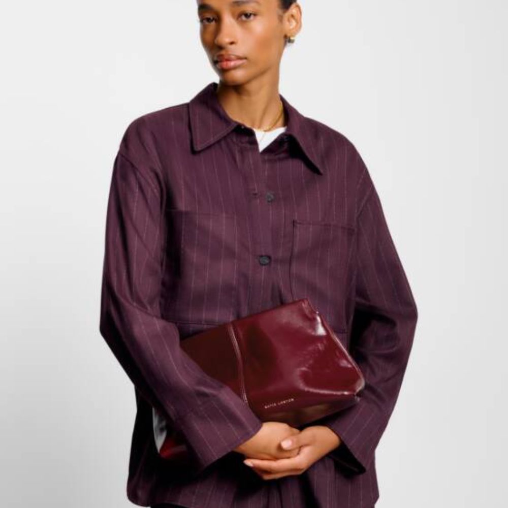 Katie Loxton Cherry Laila Patent Crackle Clutch