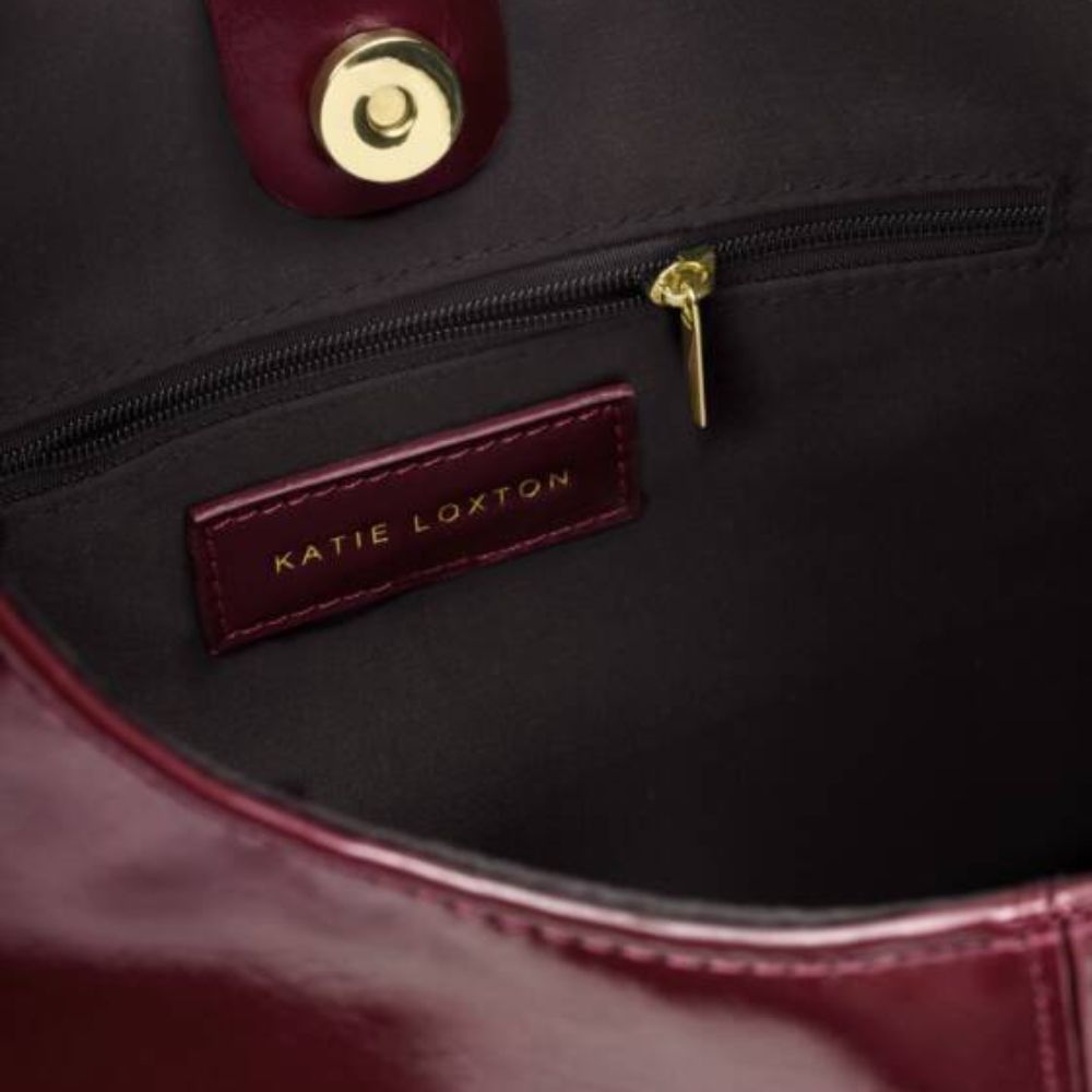 Katie Loxton Cherry Laila Patent Crackle Shoulder Bag