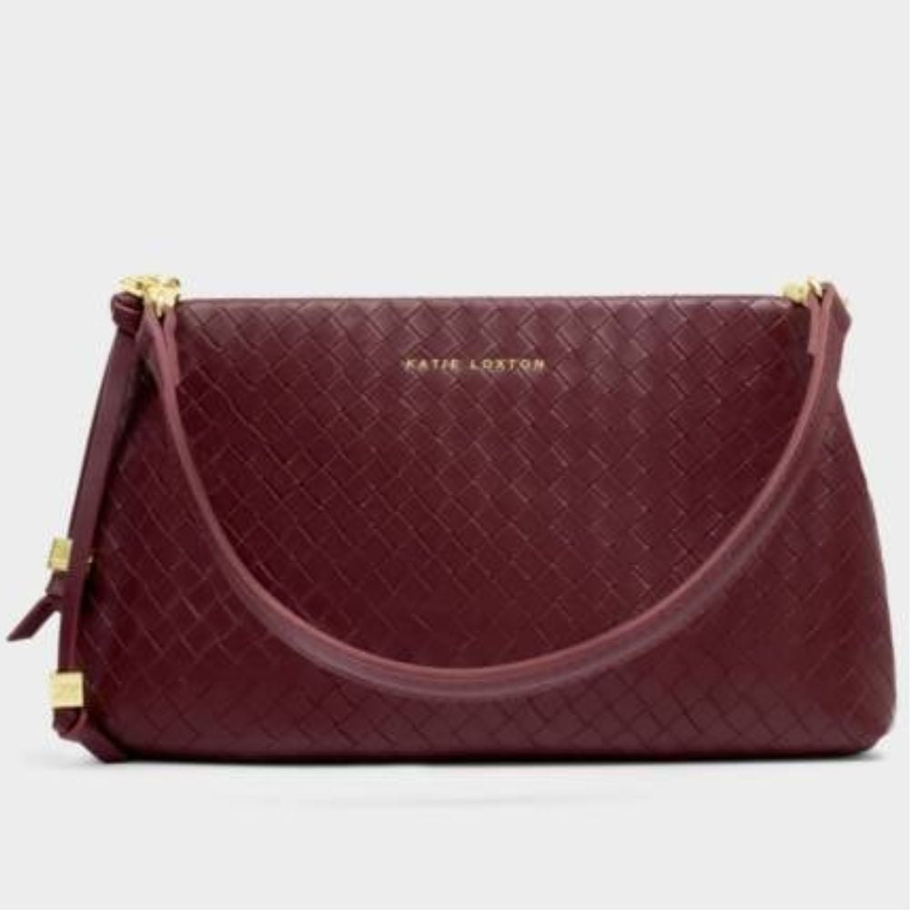 Katie Loxton Cherry Nova Woven Texture Clutch