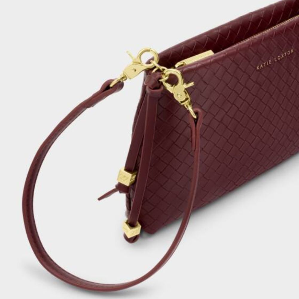 Katie Loxton Cherry Nova Woven Texture Clutch