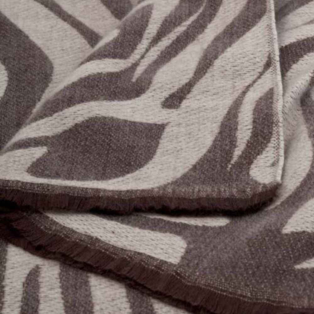 Katie Loxton Choclate & Taupe Zebra Printed Blanket Scarf
