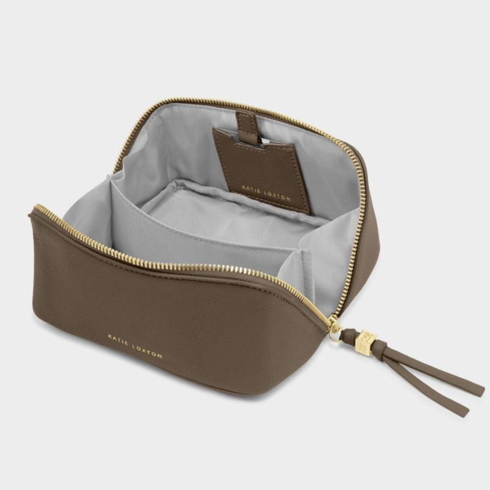 Katie Loxton Fold-Out Mirror Makeup Bag - Mink