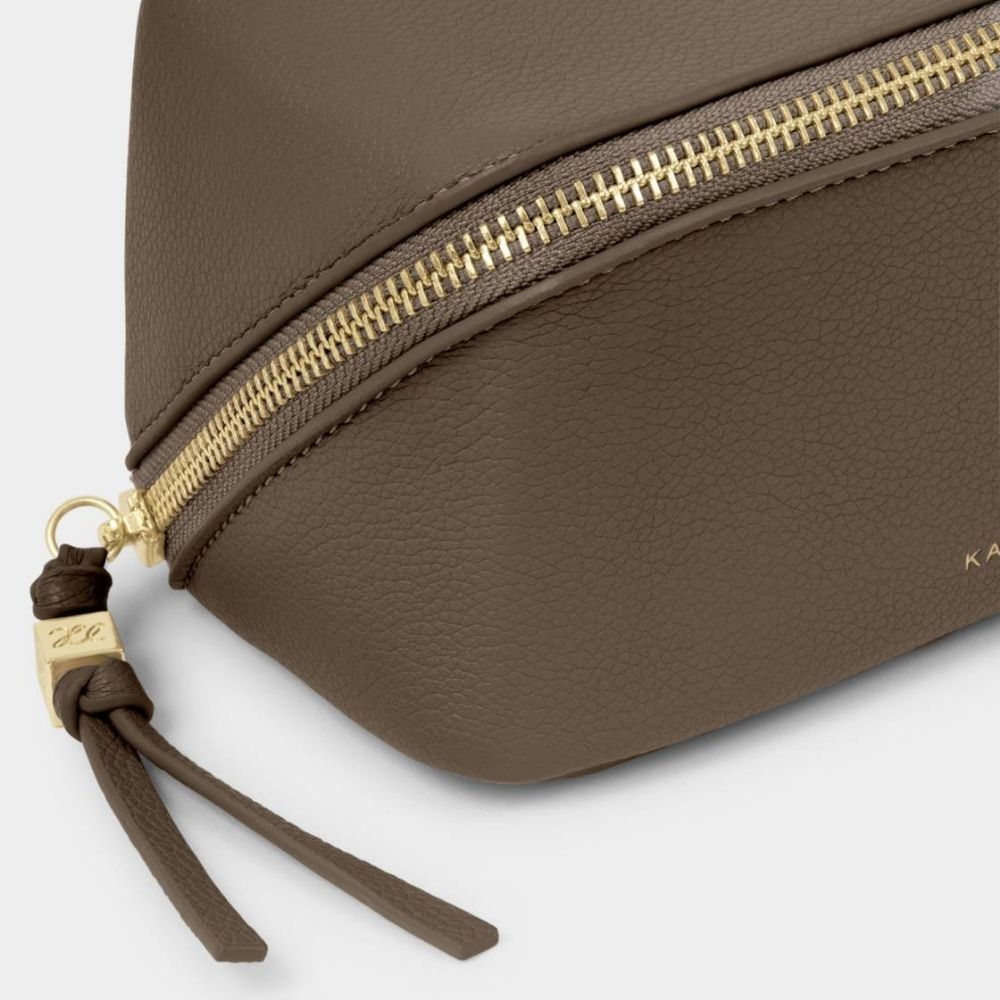 Katie Loxton Fold-Out Mirror Makeup Bag - Mink