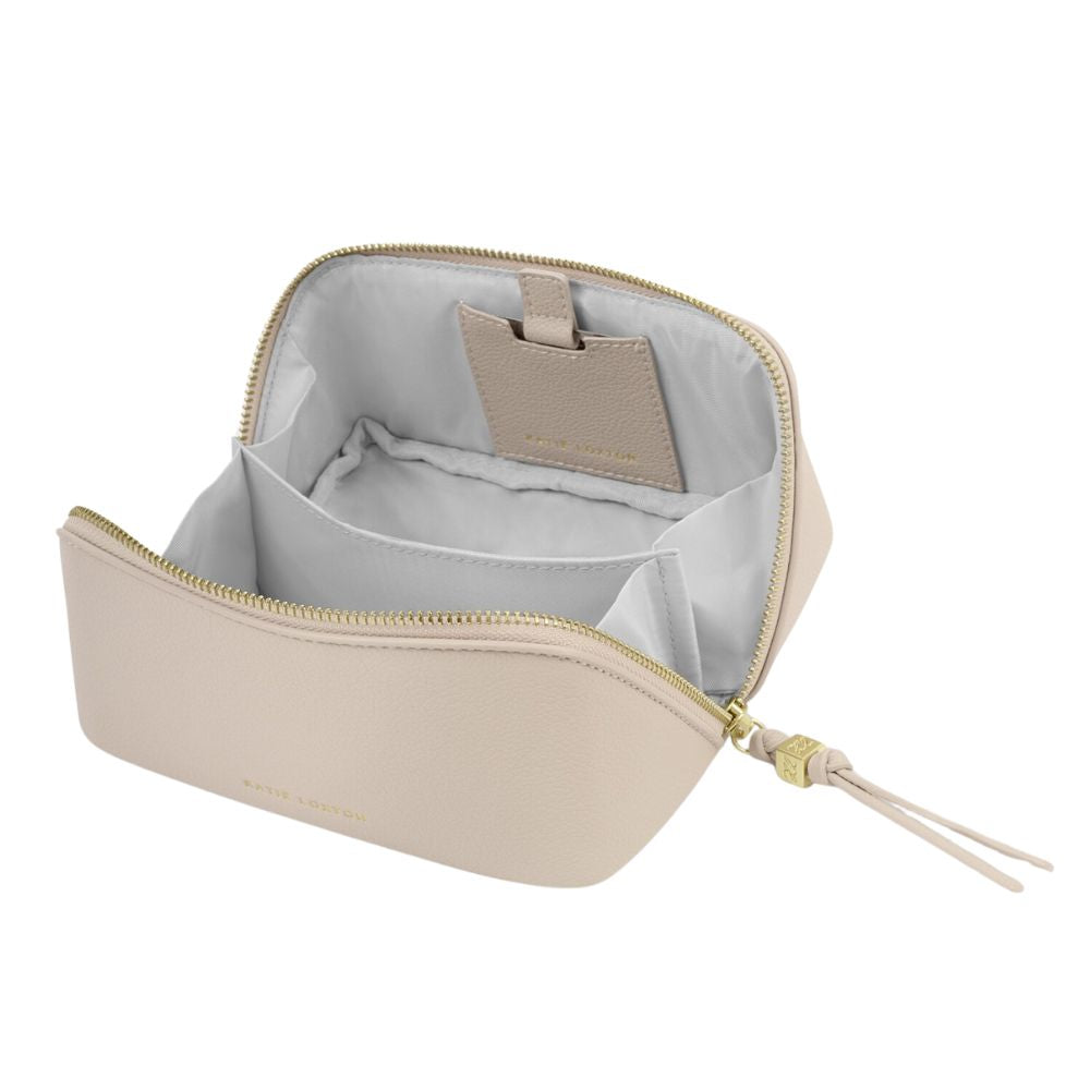 Katie Loxton Fold-Out Mirror Makeup Bag - Oyster