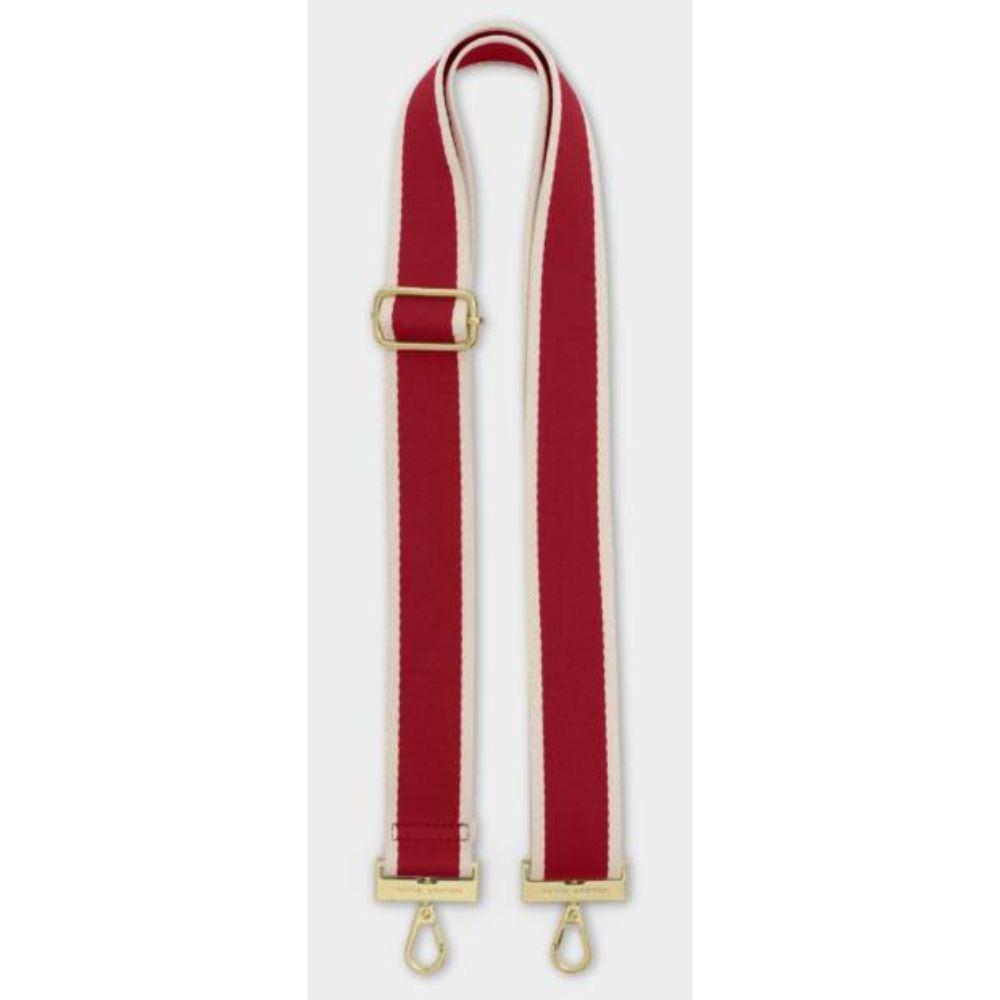 Katie Loxton Garnet Red Canvas Bag Strap