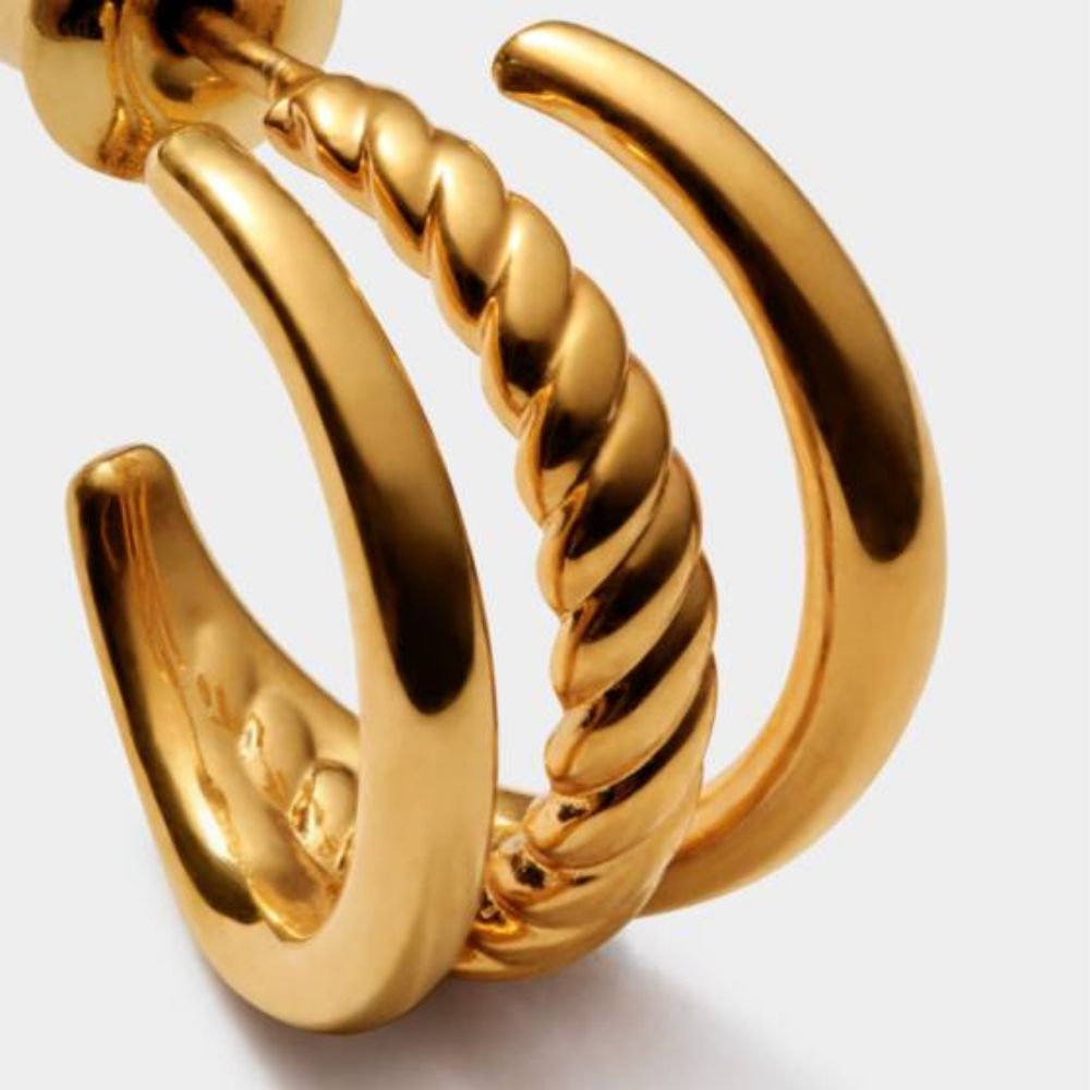 Katie Loxton Laia Waterproof Gold Illusion Hoop Earrings
