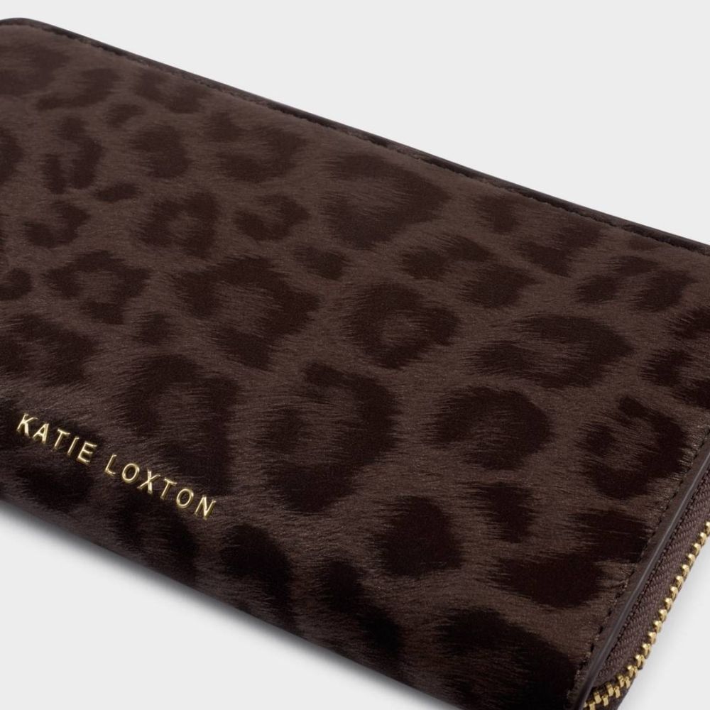 Katie Loxton Large Purse - Chocolate Leopard