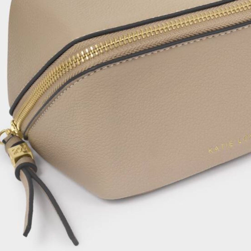 Katie Loxton Light Taupe Fold-Out Mirror Makeup Bag