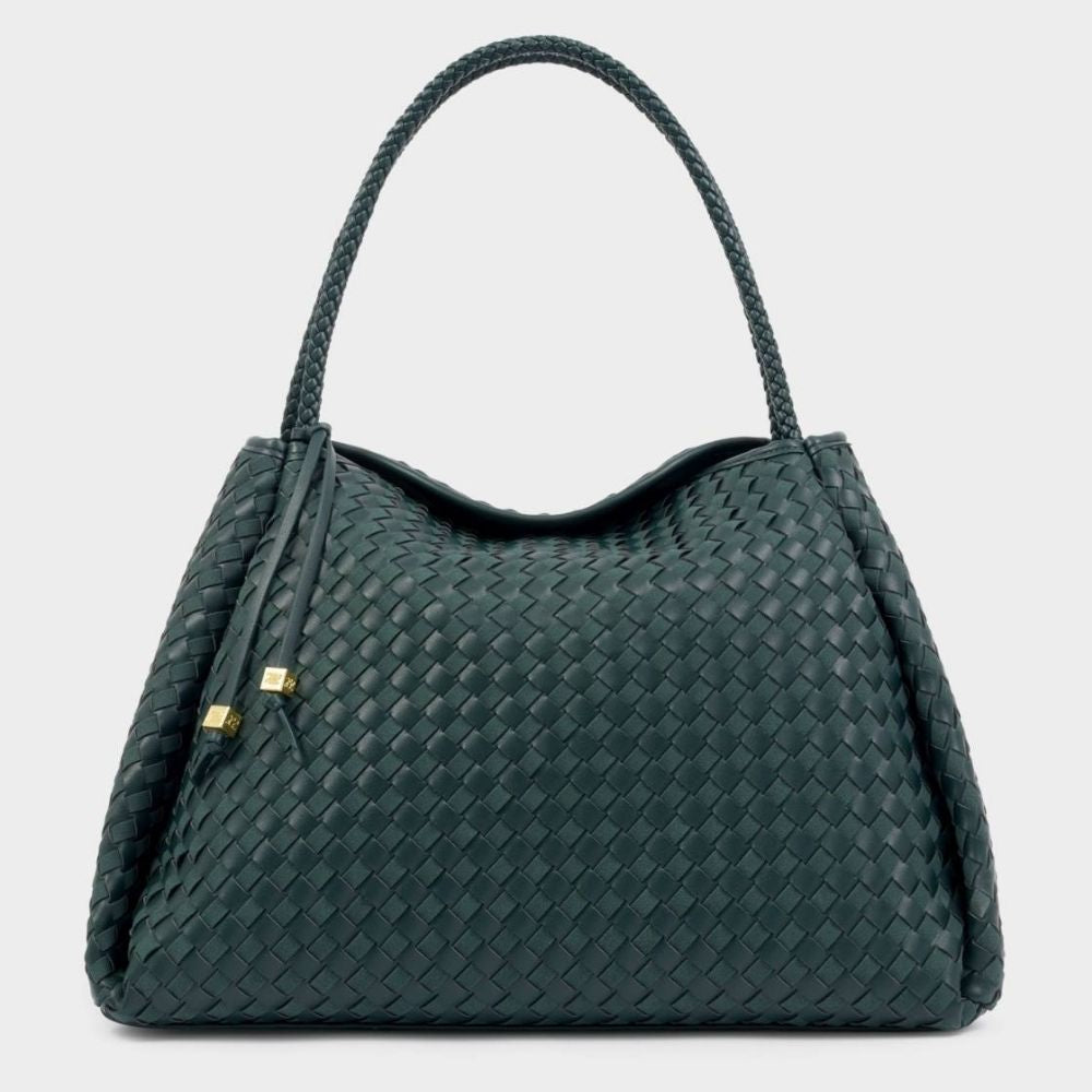 Katie Loxton Nova Hand Woven Large Shoulder Bag - Deep Teal