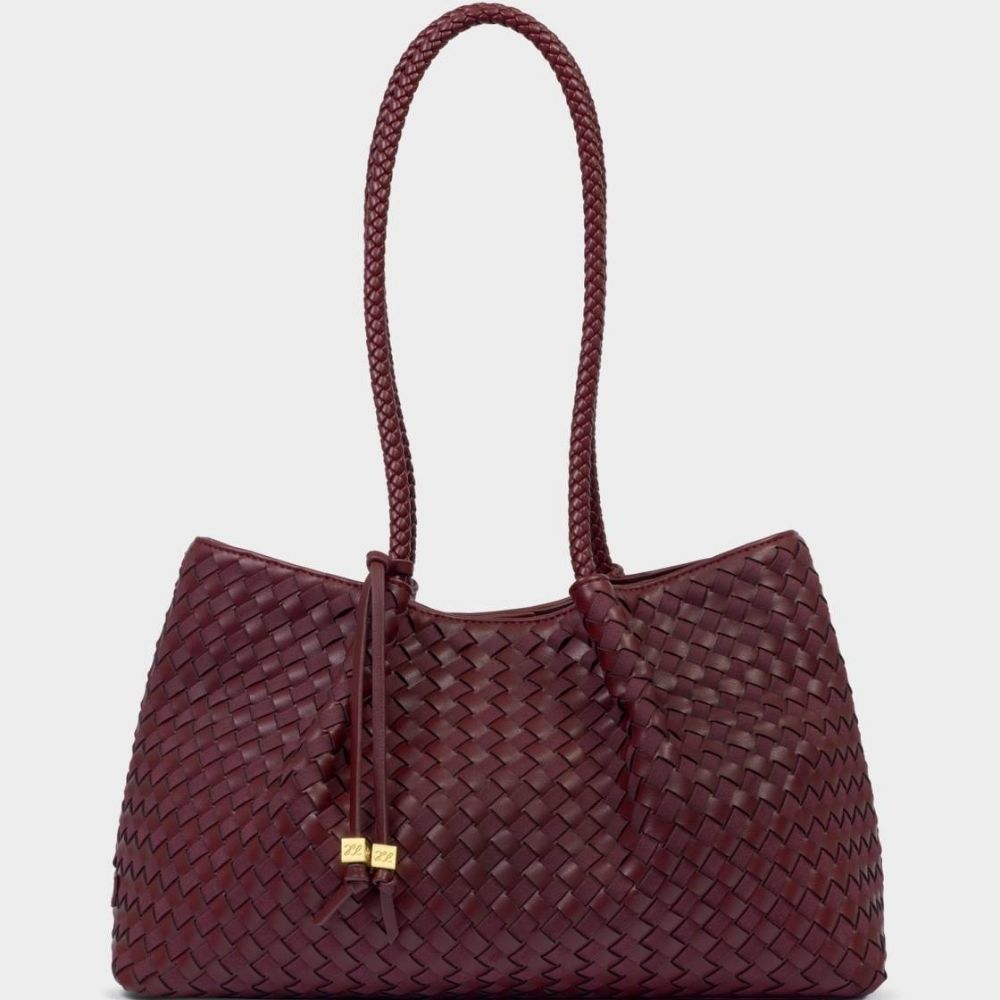 Katie Loxton Nova Hand Woven Small Shoulder Tote - Cherry