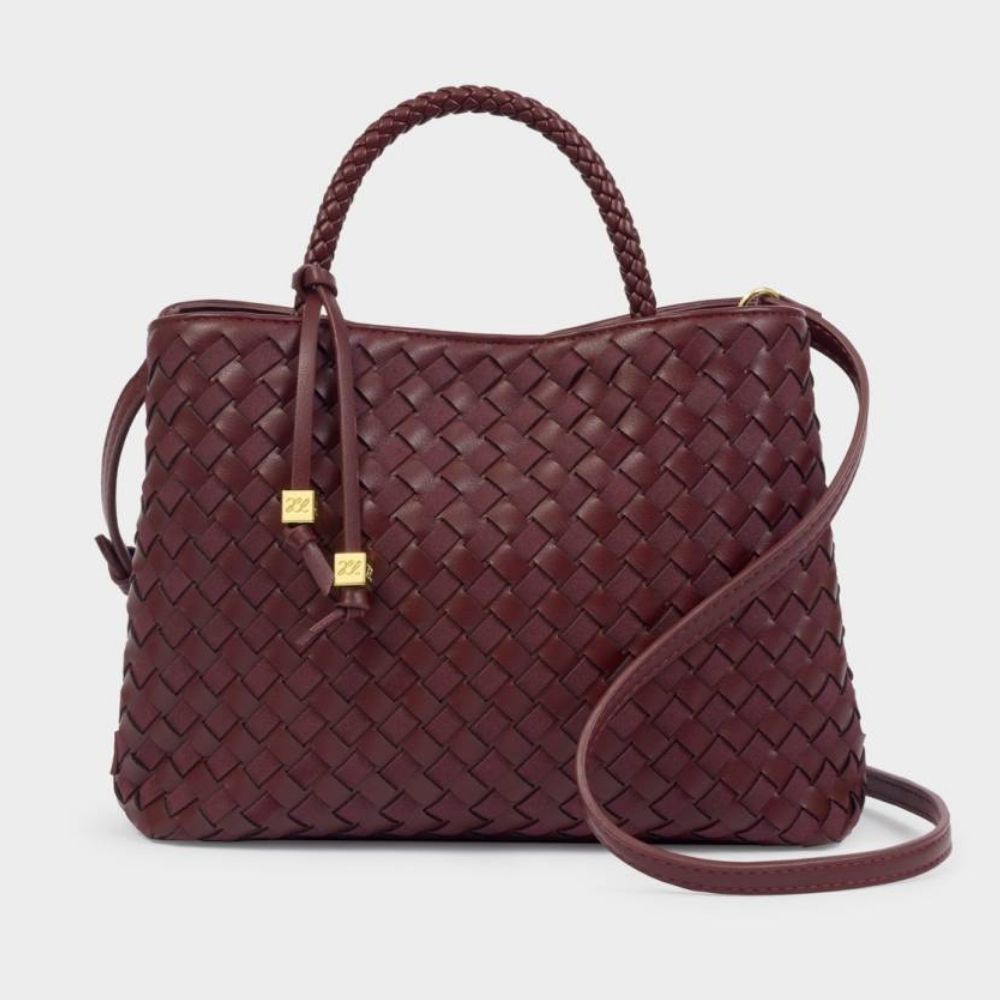 Katie Loxton Nova Hand Woven Top Handle Bag - Cherry