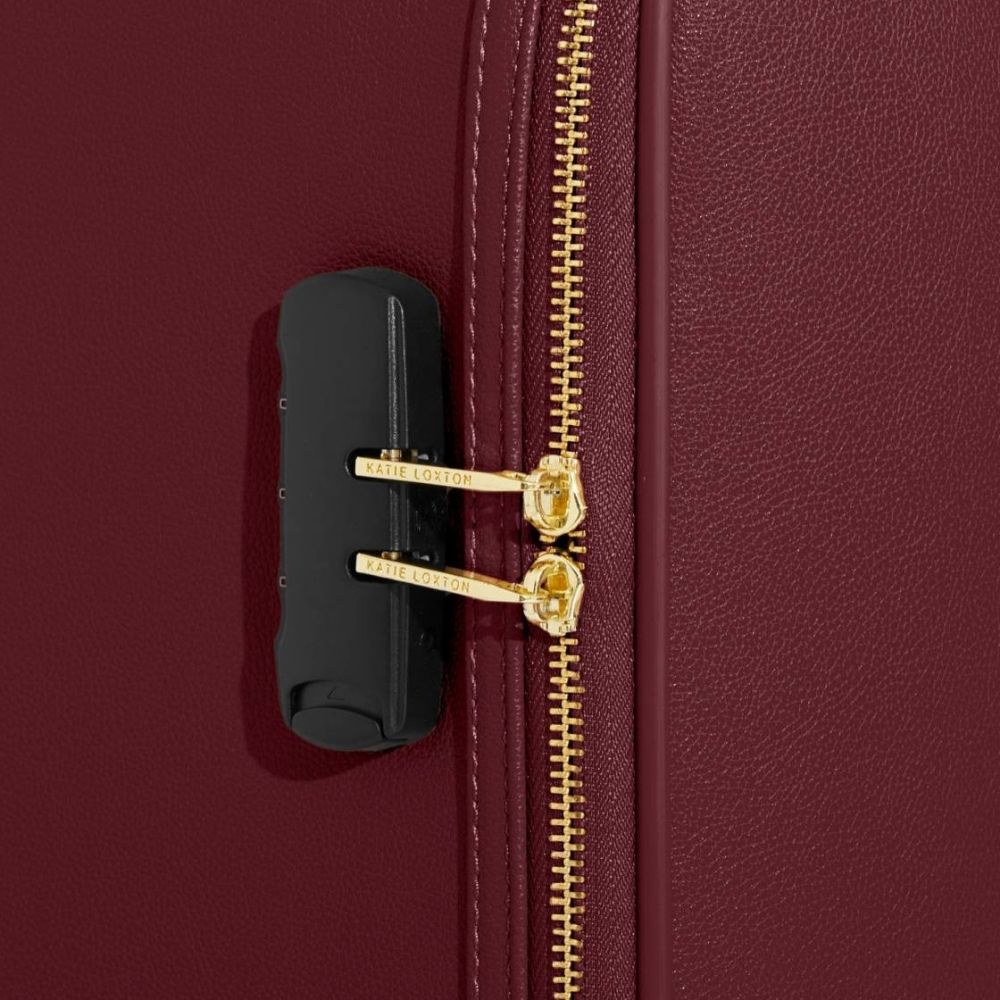 Katie Loxton Oxford Cabin Suitcase - Cherry