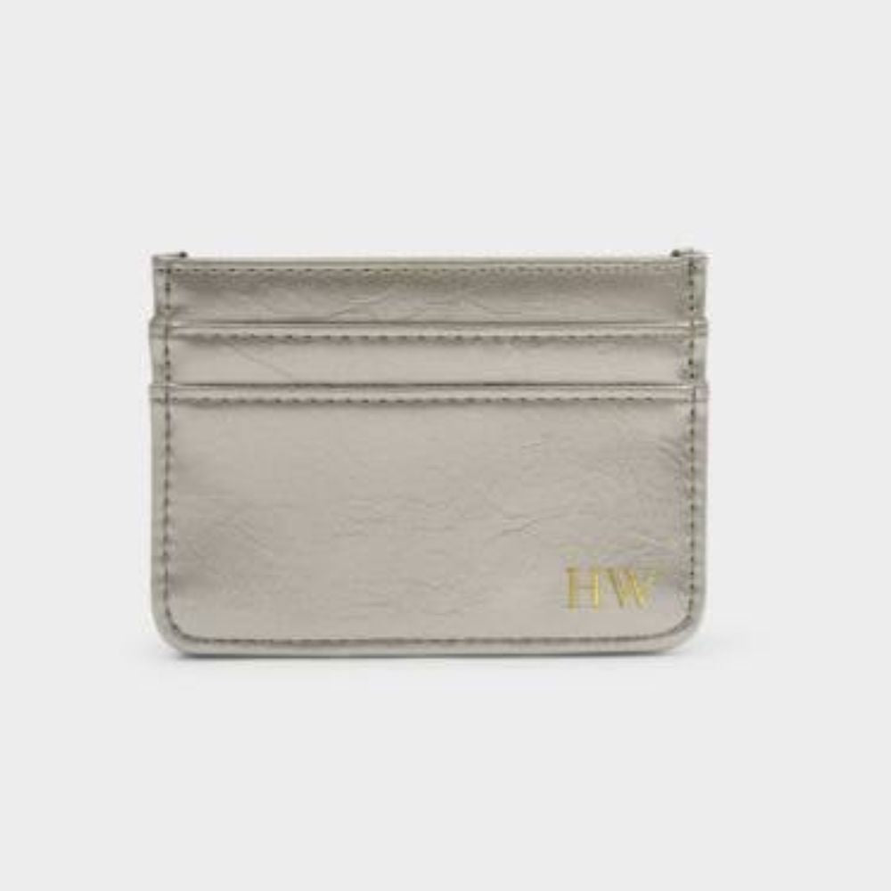 Katie Loxton Pewter Nova Patent Crackle Card Holder