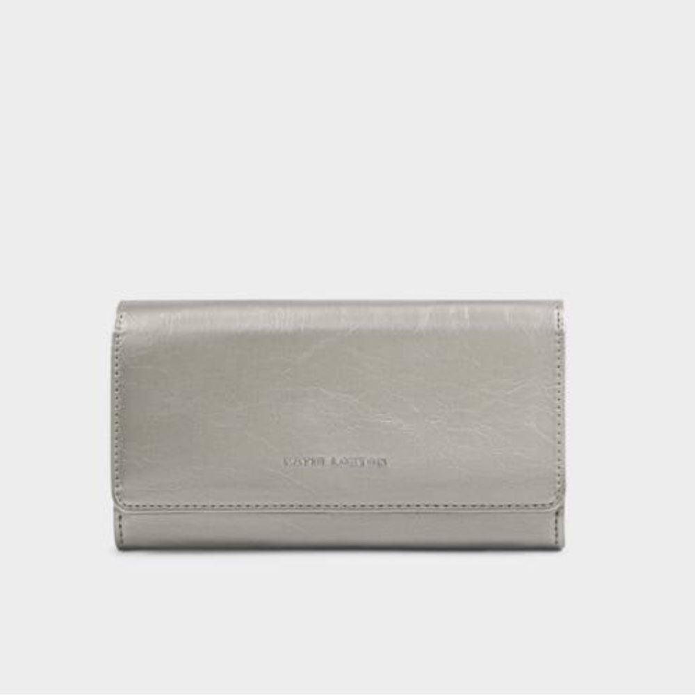 Katie Loxton Pewter Zea Patent Crackle Crossbody Purse