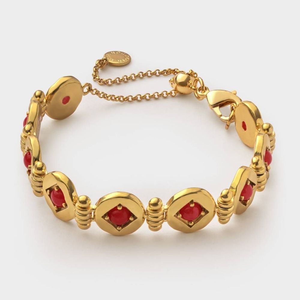 Katie Loxton Rouge Noir Waterproof Gold Heart Bracelet