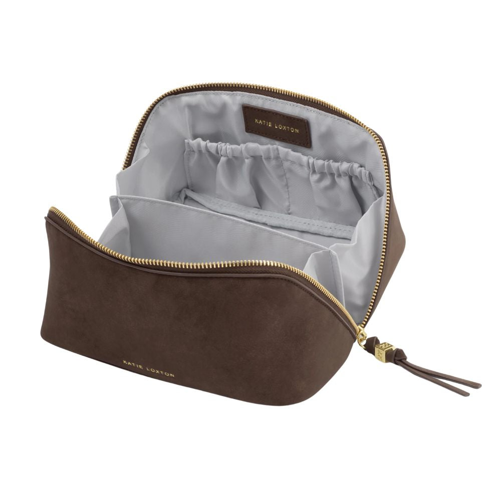 Katie Loxton Soho Medium Makeup & Wash Bag - Chocolate