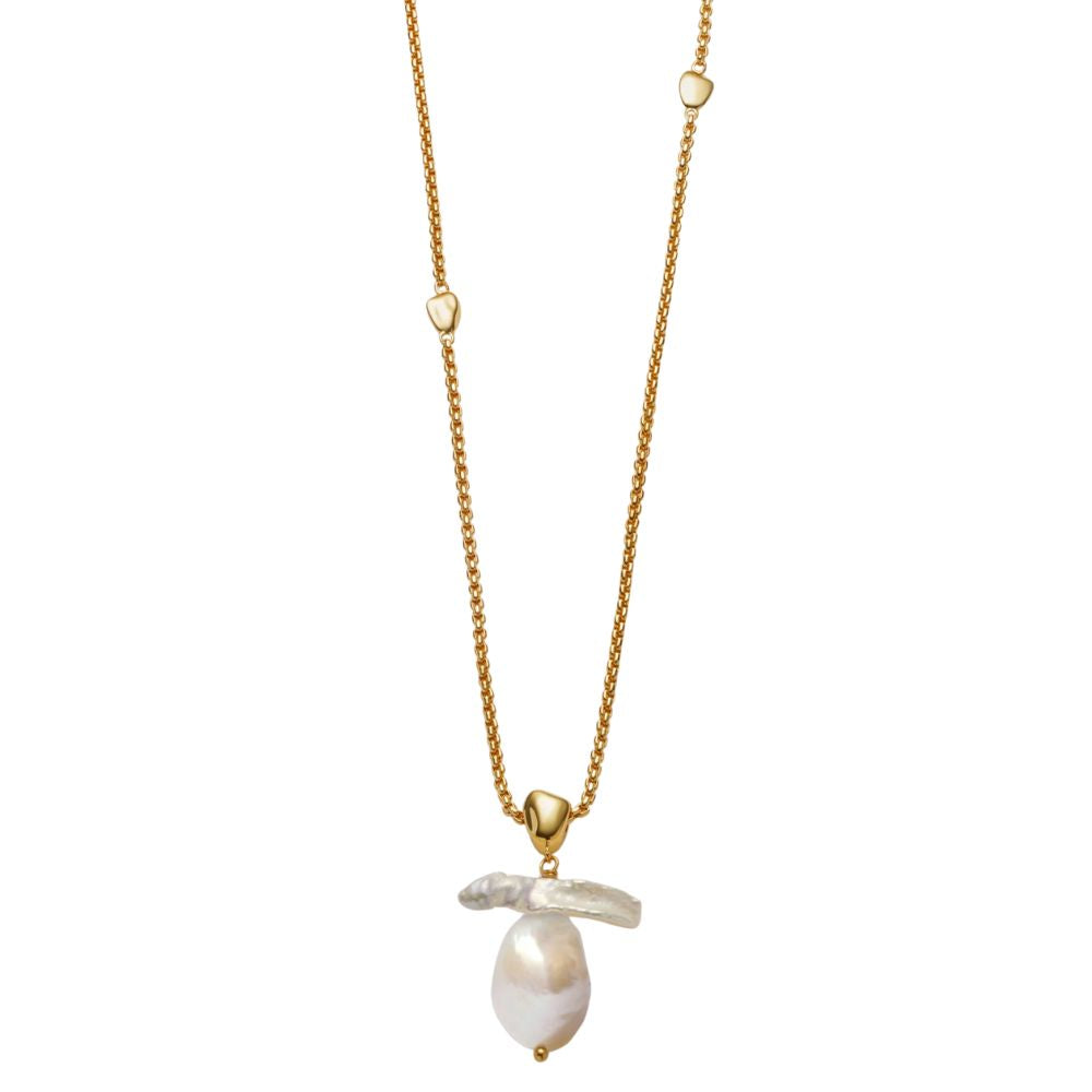 Katie Loxton Sol Pearl Waterproof Necklace - Gold