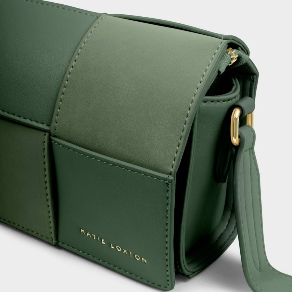 Katie Loxton Taya Suedette Crossbody Bag - Forest Green