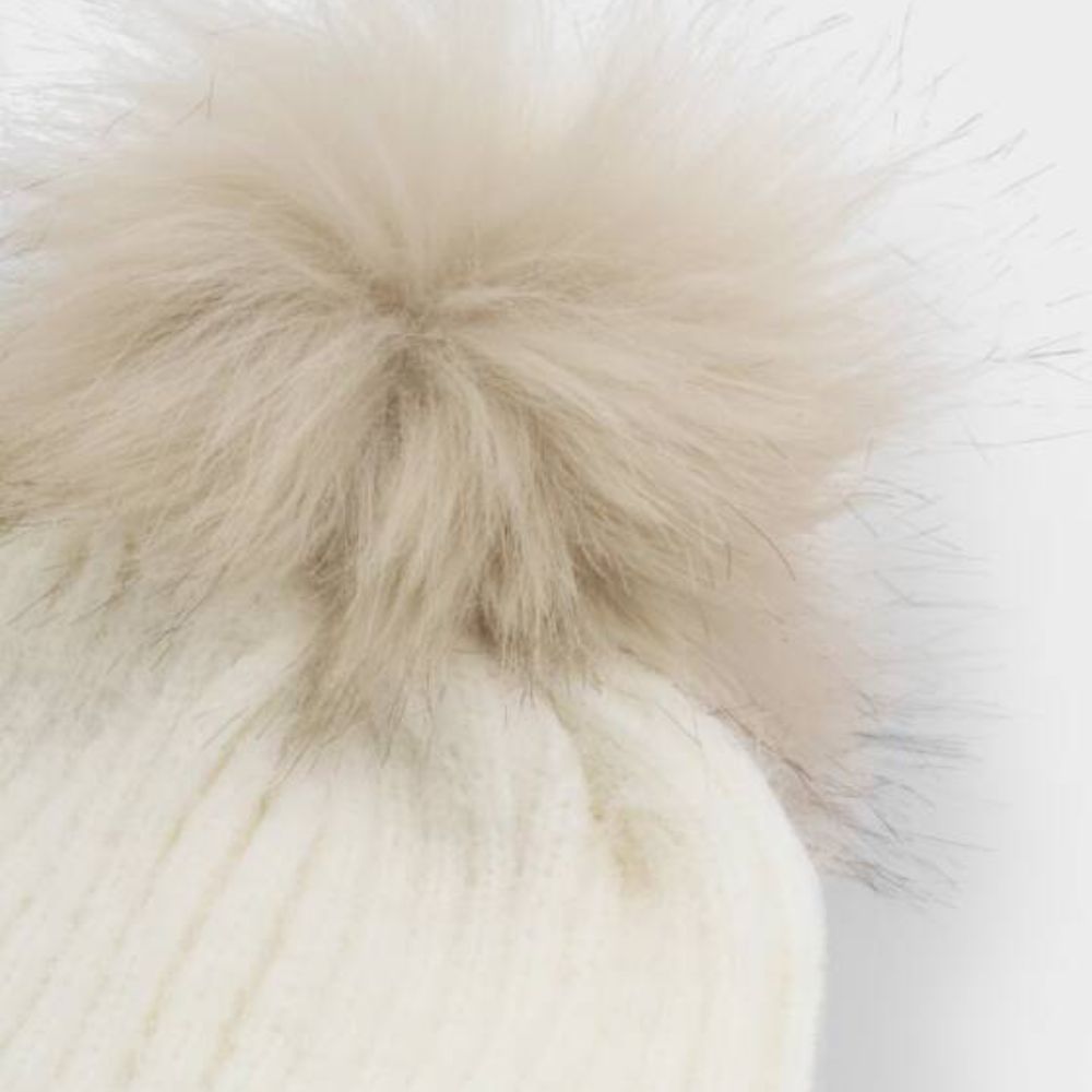 Katie Loxton White Knitted Pom Pom Hat