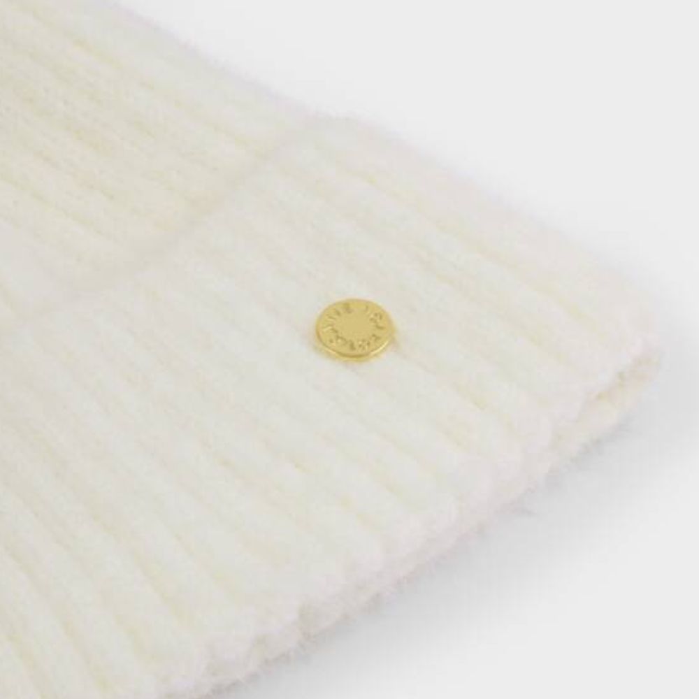 Katie Loxton White Knitted Pom Pom Hat