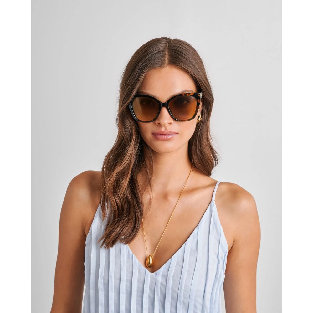 Katie Loxton Mykonos Oversized Cat-Eye Sunglasses - Dark Tortoiseshell