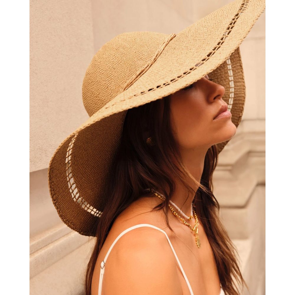 Katie Loxton One Size Straw Wide Brim Floppy Hat