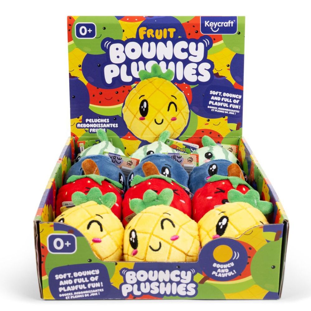 Keycraft Fruit Bouncy Plushies Sensory Toys (Choice of 4)