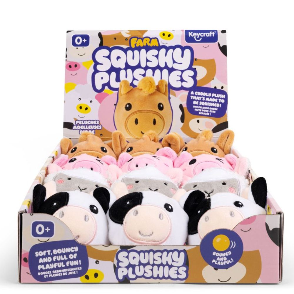Keycraft Farm Animal Squishy Plushies Sensory Toys (Choice of 4)