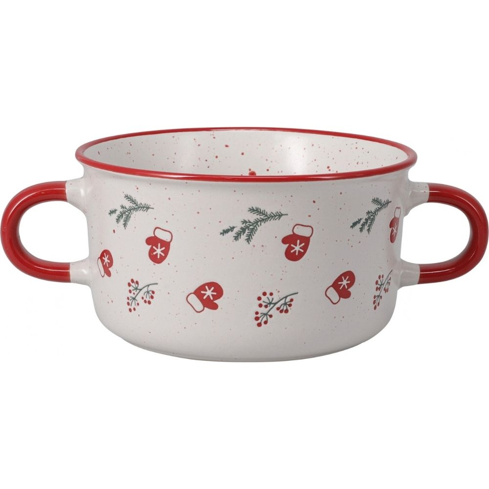 Koopman 13.5cm Christmas Jumbo Stoneware Two Handle Mug - (Choice of 4)