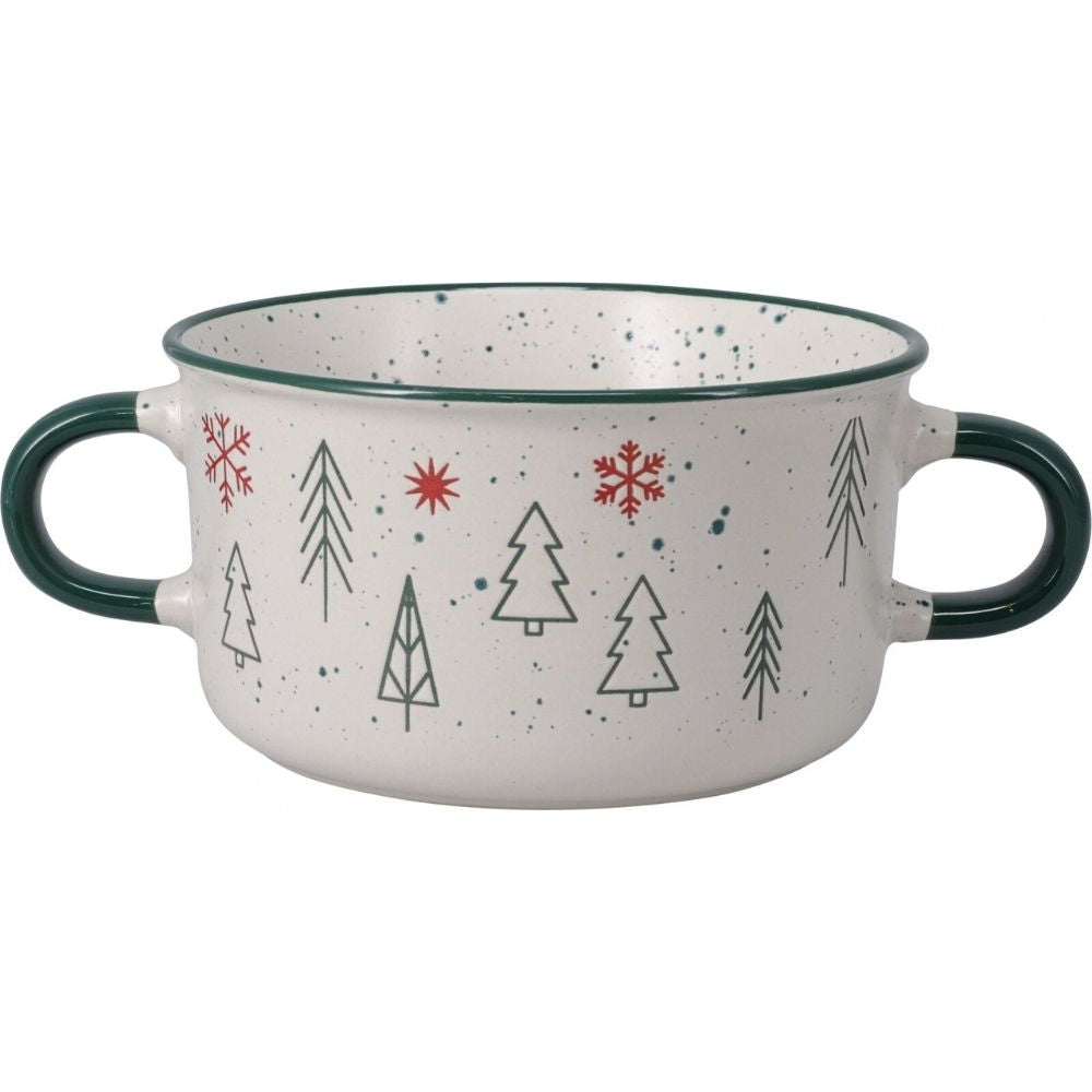 Koopman 13.5cm Christmas Jumbo Stoneware Two Handle Mug - (Choice of 4)