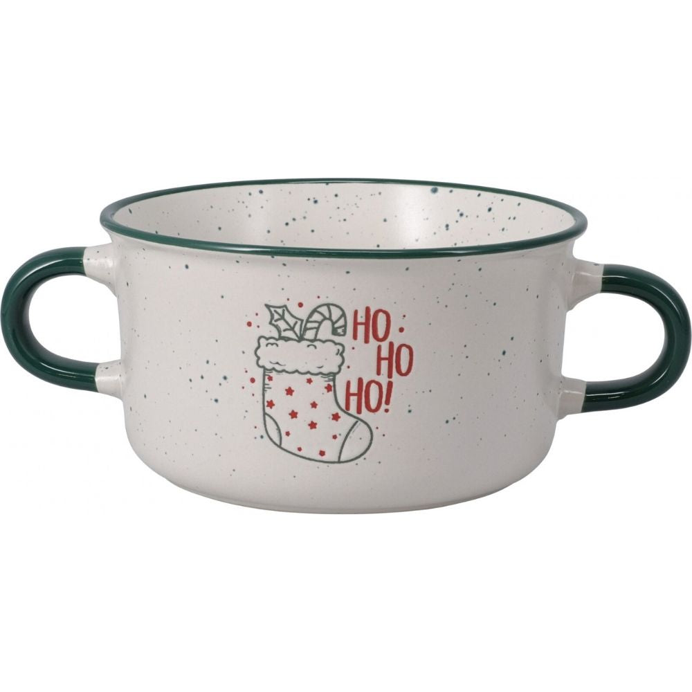 Koopman 13.5cm Christmas Jumbo Stoneware Two Handle Mug - (Choice of 4)