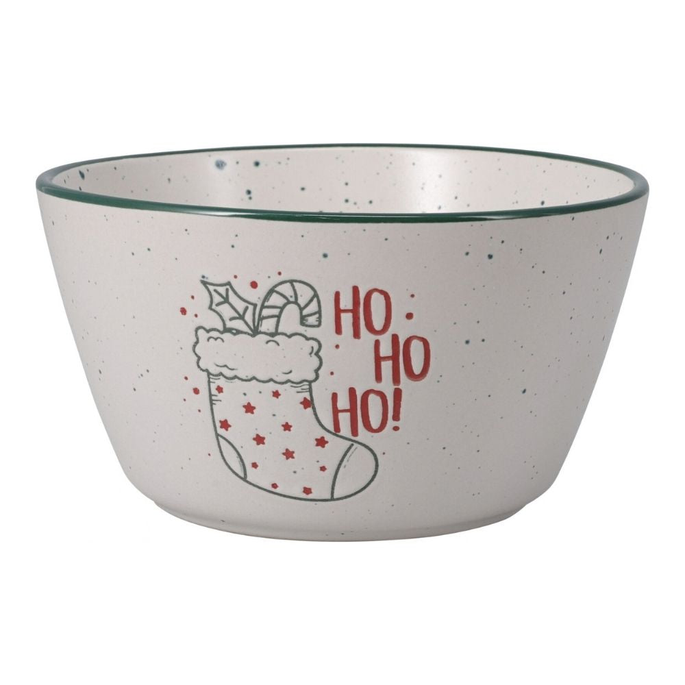 Koopman 14cm Festive Stoneware Bowl - (Choice of 4)