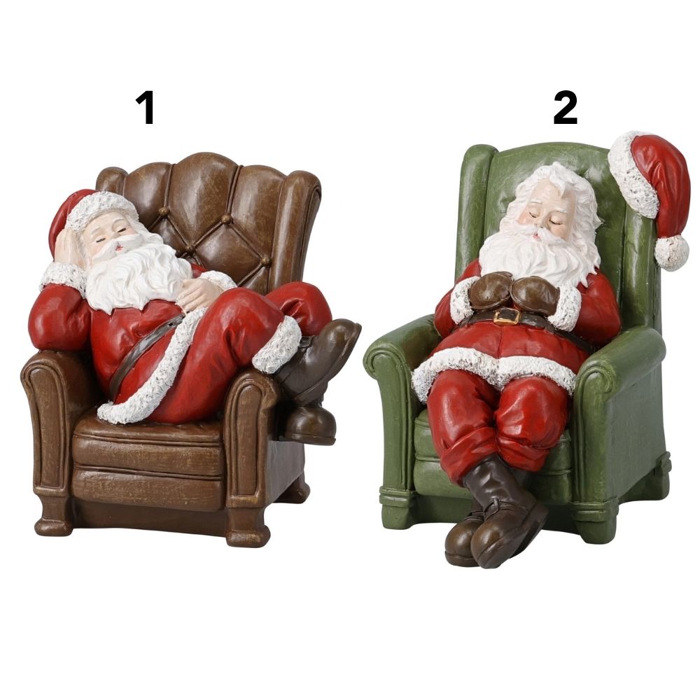 Koopman 14cm Santa Sleeping Ornament - (Choice of 2)