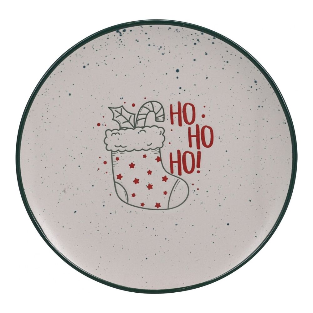 Koopman 20cm Festive Stoneware Plate - (Choice of 4)