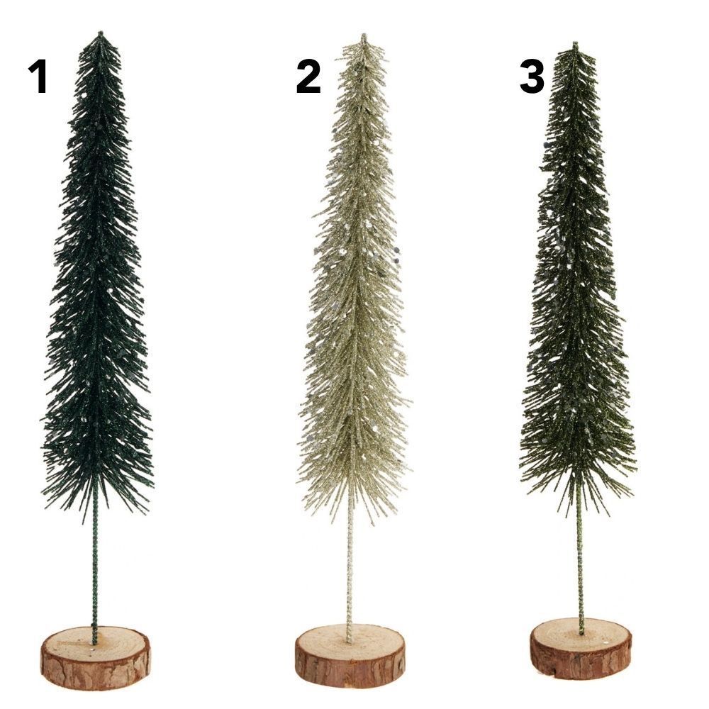 Koopman 33cm Glitter Tree Ornament - (Choice of 3)