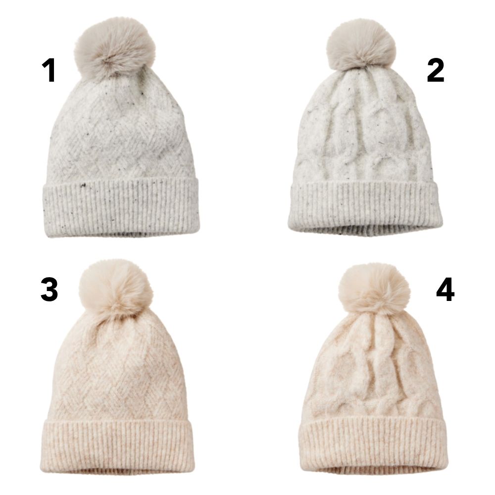 Koopman Knitted Hat with Pom Pom - (Choice of 4)