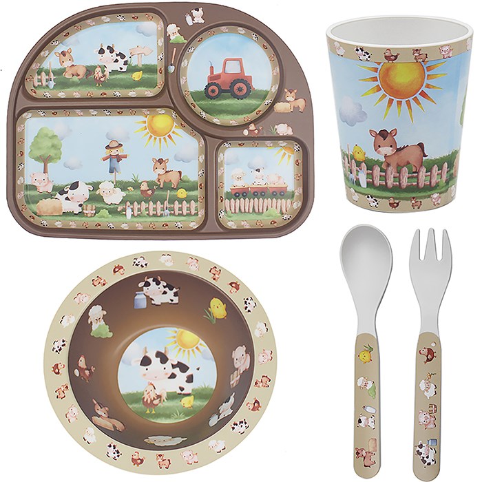 Joe Davies Baby Dinnerware Farm Design (Set of 4) - LP74558