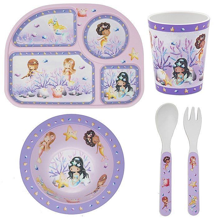 Joe Davies Baby Dinnerware Mermaid Design (Set of 4) - LP74559