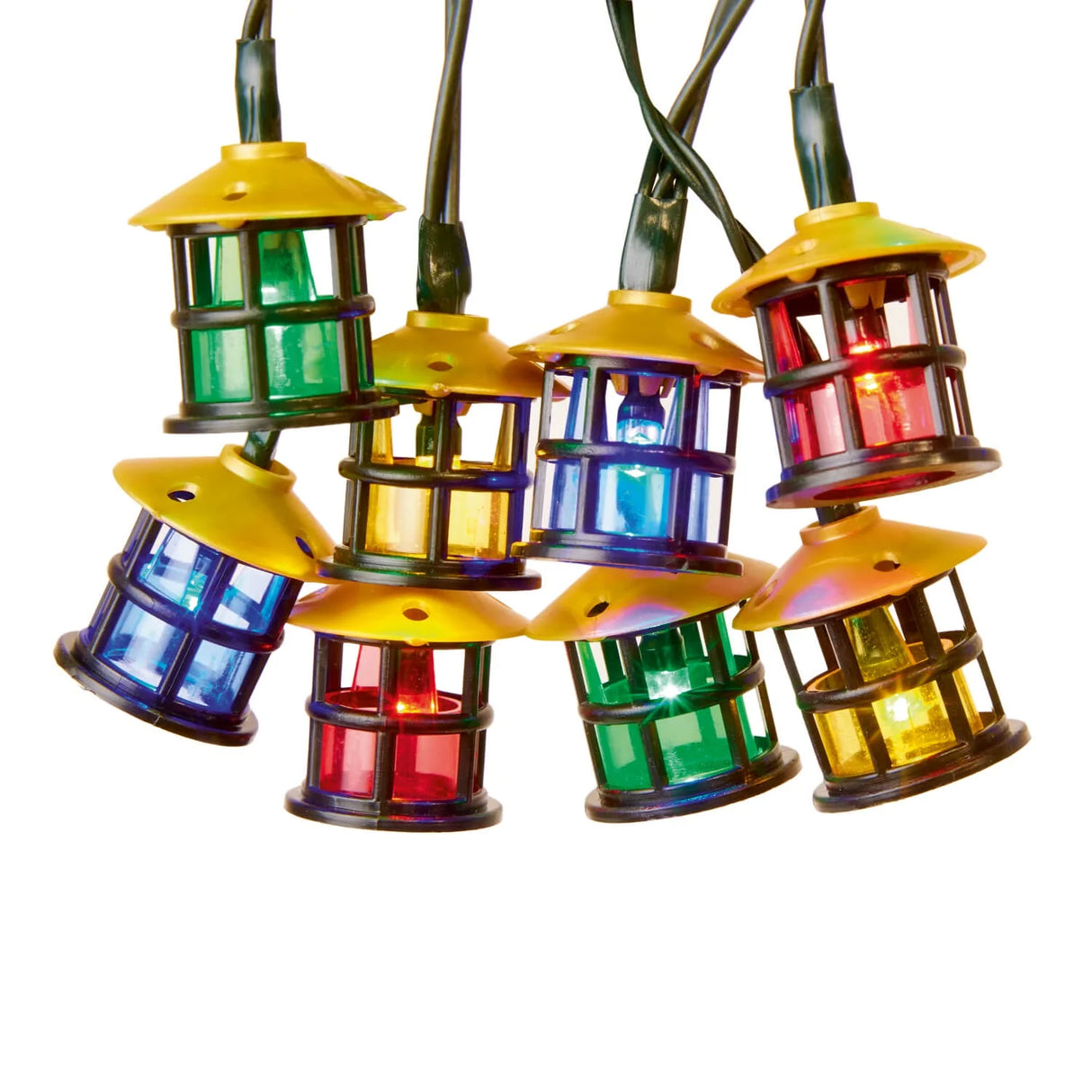 Premier Decorations 80 LED Retro Lantern Lights - Multicolour