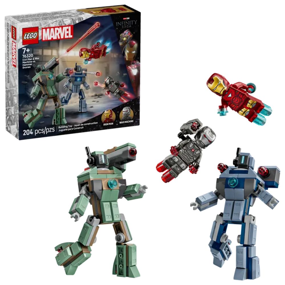 Lego Marvel Iron Man & War Machine vs. Hammer Drones