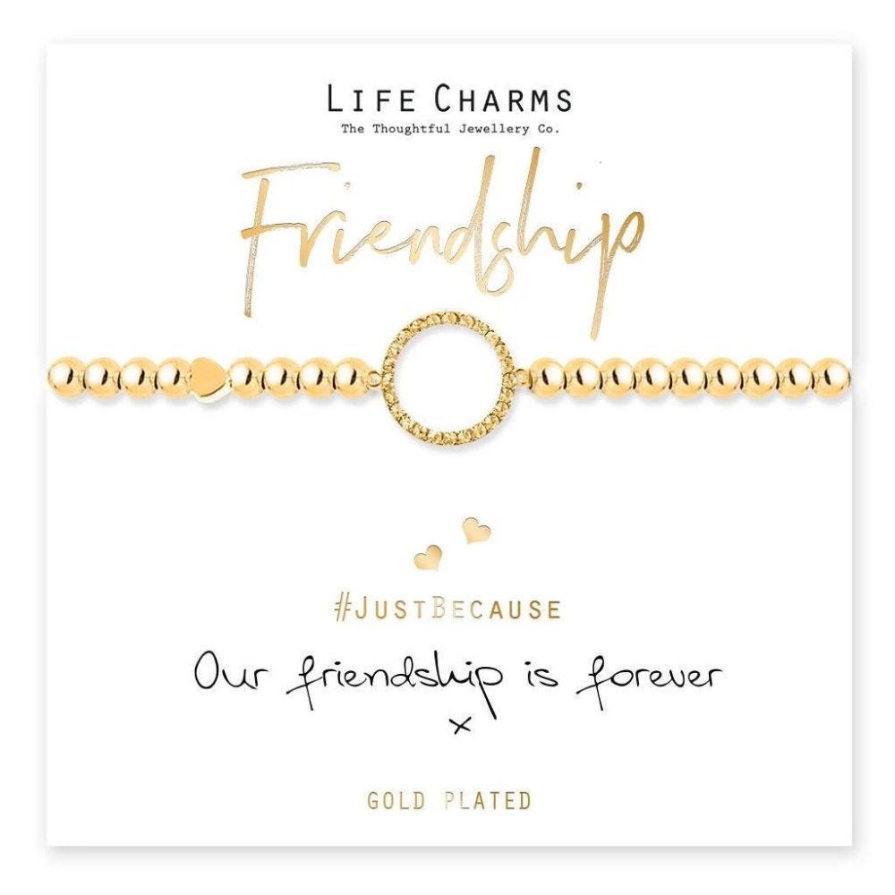 Life Charms Friendship Forever Gold Plated Bracelet